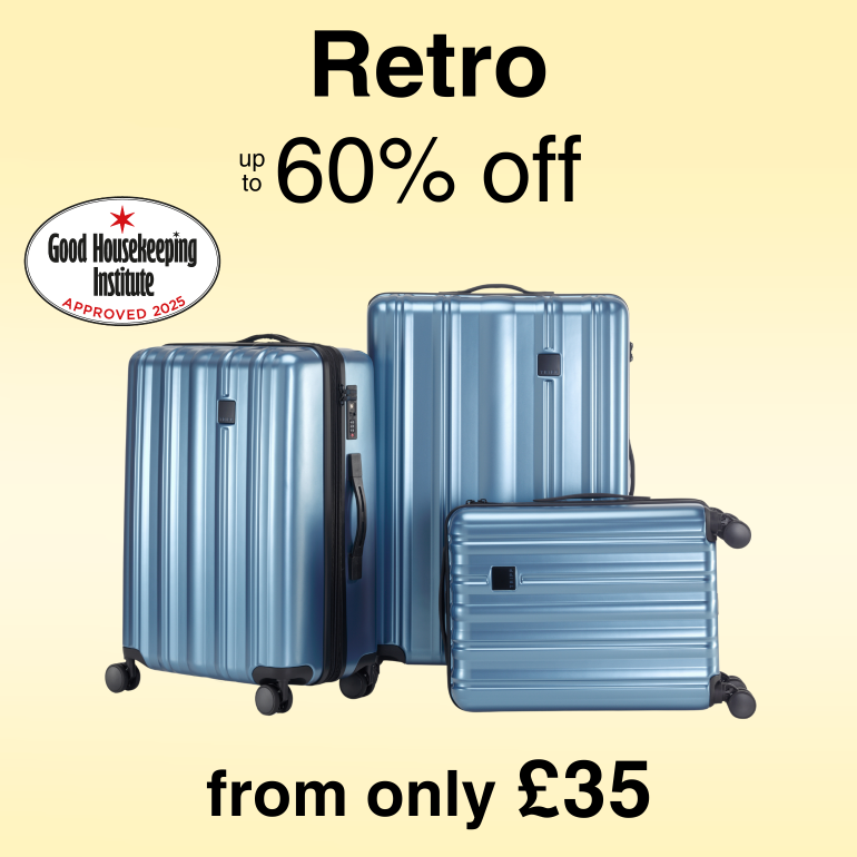 Shop Retro, up to 60% off, from only £35. Good Housekeeping Approved luggage