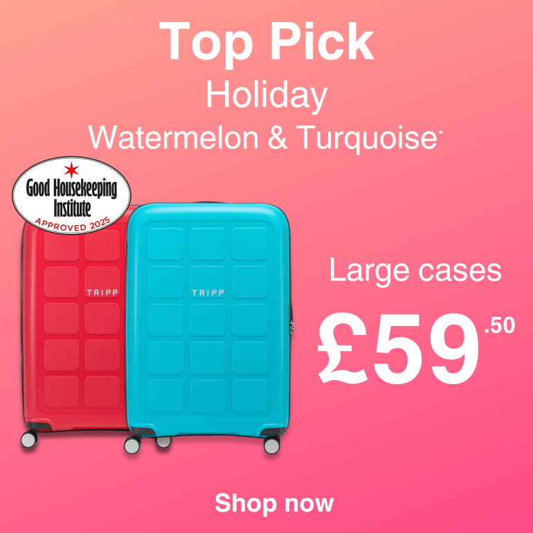 Shop Holiday 8 Watermelon & Turquoise Larges £59.50. Good Housekeeping Approved.