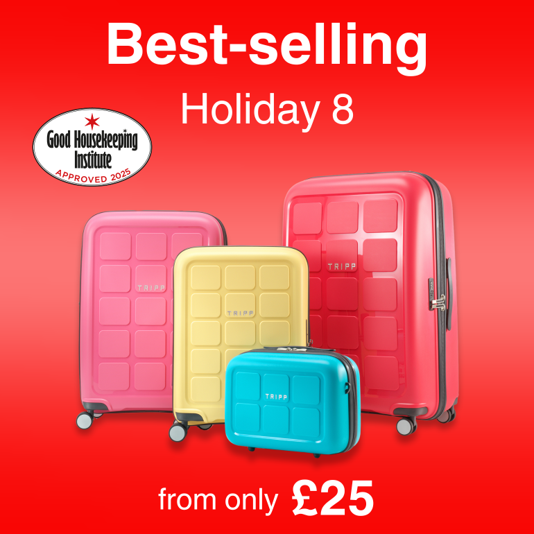 New colours added! Shop Best-selling Holiday 8, from only £25. Good Housekeeping Approved luggage