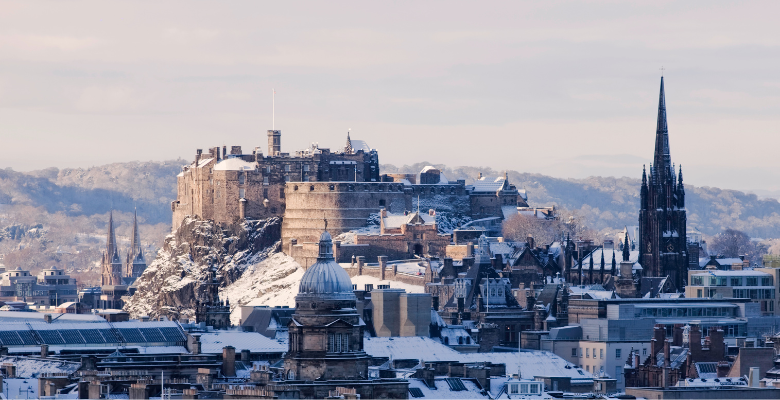 Edinburgh Scotland In Winter