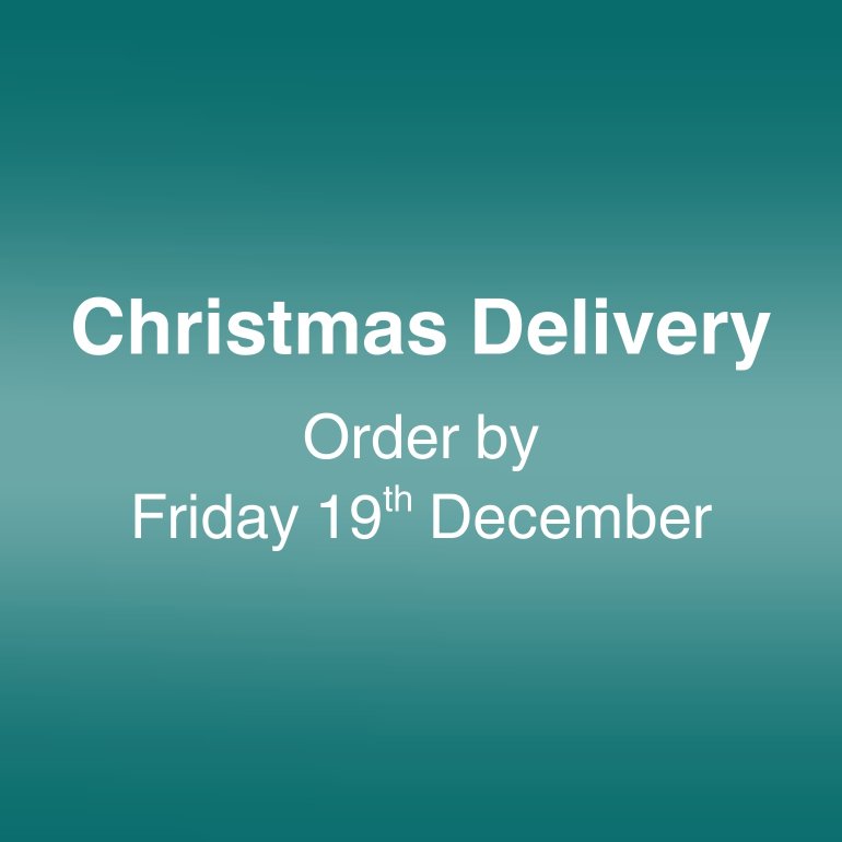 Christmas delivery. Order by Friday 19th December