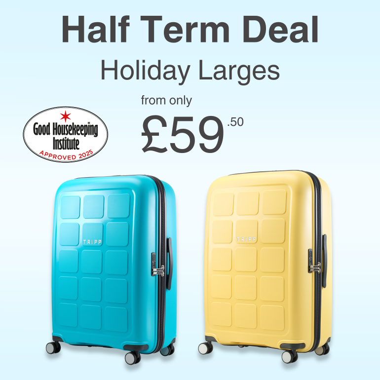 Shop Holiday 8 suitcases from only £22.50. Good Housekeeping Approved luggage