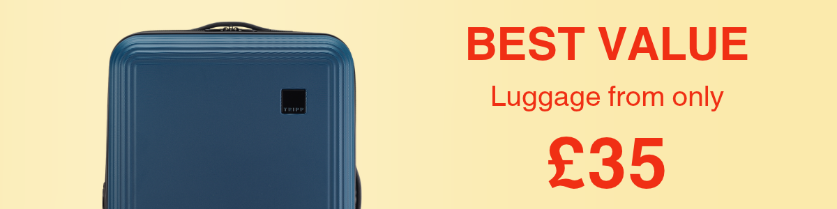 Shop Amazing value luggage, from only £32