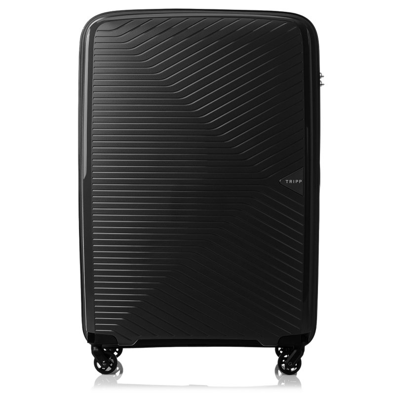 Chic Large 4 wheel Suitcase 77cm BLACK
