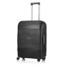 Supreme Lock Medium 4 wheel Suitcase-65cm-BLACK
