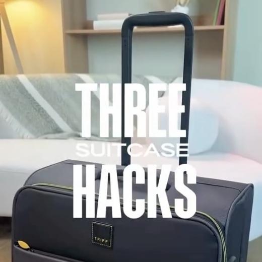 Hands up if you love a suitcase hack (we do) ✋🤩 #trippluggage #travelwithtripp #travelhack #trav...