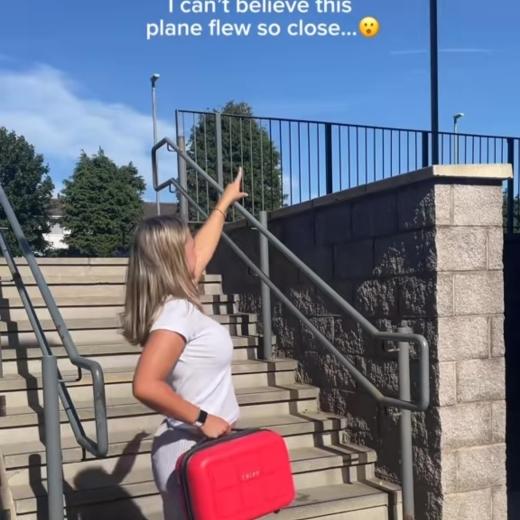 Can you believe how close this was! ✈️ #trippluggage #travelwithtripp #airportoutfit #travelgram...